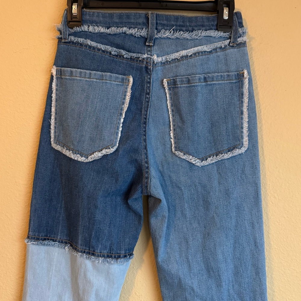 Wild Fable Patchwork Highest Rise Slim Straight L… - image 6